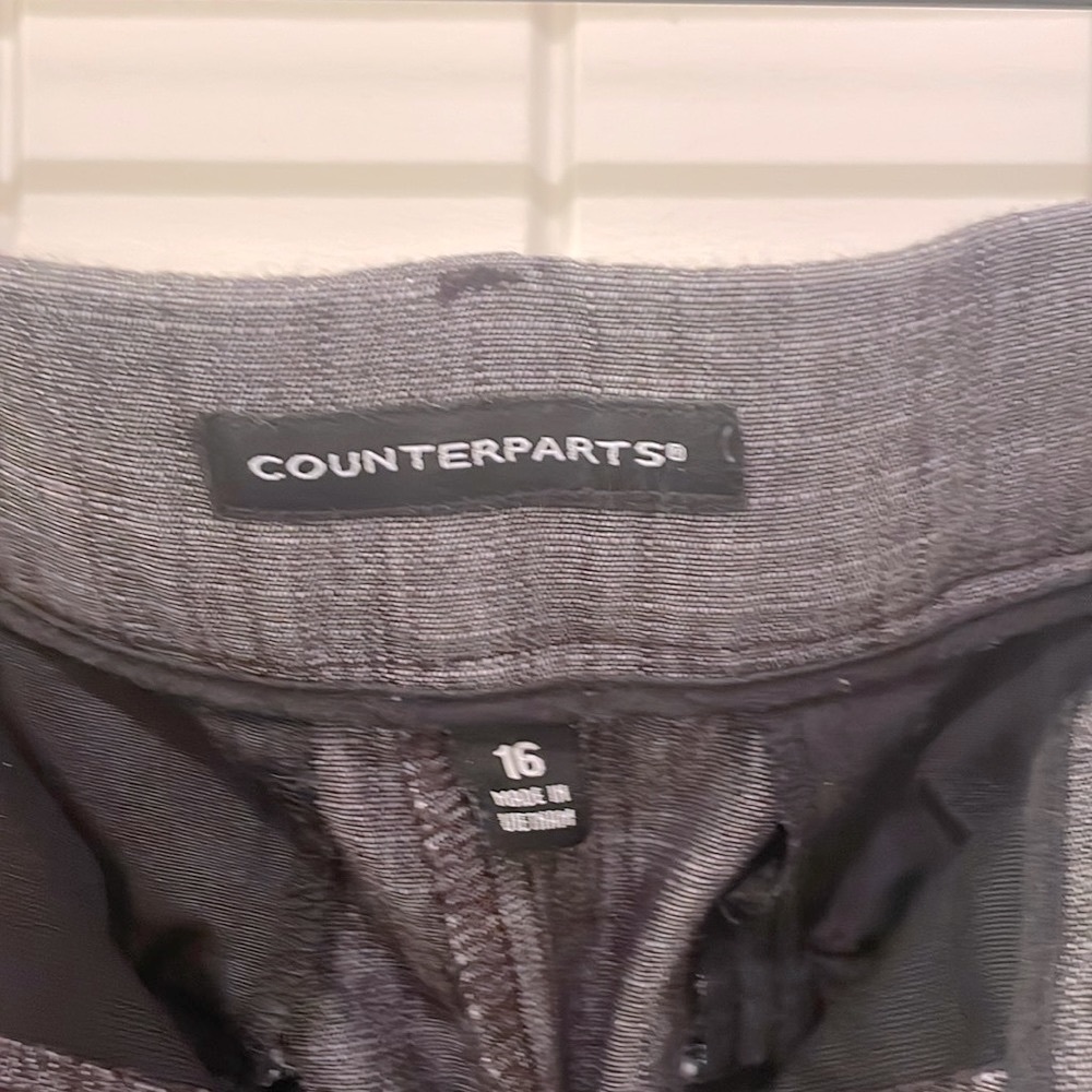 Charcoal Grey straight leg office pants - Picture 3 of 7
